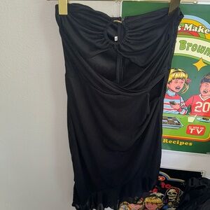 O-ring Mesh Cut Out Dress